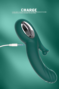Massaggiatore Rabbit OEM Svakom Raider 20.3CM in Silicone Verde Scuro con Curva a S, 7 Modalità di Spinta e 10 di Vibrazione, IPX5, Ricaricabile USB, per <span class=keywords><strong>Adulti</strong></span> - Product Image 6