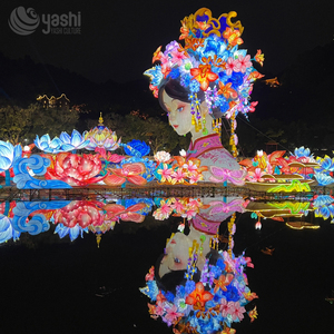 Juego de farolillos de Festival iluminados de seda china grande personalizable <span class=keywords><strong>para</strong></span> fiestas y <span class=keywords><strong>festivales</strong></span> al aire libre - Product Image 5