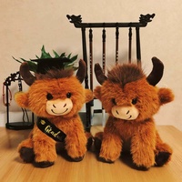 Kostum Maskot Sapi Highland Ulang Tahun Custom OEM Grosir Mainan Plush Super Lembut Pereda Stres untuk Promosi Pesta