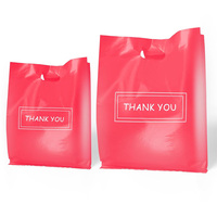 Sacs à provisions en vrac de T-Shirt transparent PE durable personnalisé poignée de longueur de la main grande boutique de cadeau de détail de supermarché brillant
