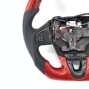 Volant en fibre de carbone rouge pour Renault Mégane / Scénic, éclairage LED, bon <span class=keywords><strong>prix</strong></span>, nouveau produit - Product Image 2