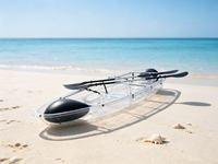 Kayak transparent pour 2 personnes, canoë double siège en cristal pour lac, océan, divertissement en plein air