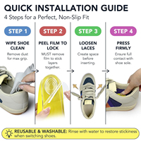 Rehausseurs de talon ajustables - Augmentation maximale de 1,2 po de hauteur, inserts auto-adhésifs pour la différence de longueur des jambes, post-chirurgie et bottes