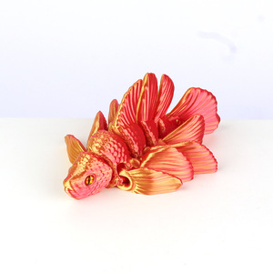 Nouveau jouet guppy imprimé en 3D 2025 avec articulations mobiles, modèle animal, statue de poisson rouge, cadeau décoratif créatif - Product Image 6