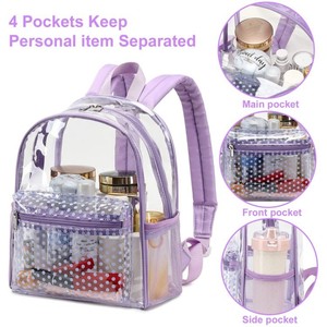 Klarer Rucksack für Schuljungen Mädchen Große durchsichtige Bücher taschen Hochleistungs-transparente Plastik rucksäcke für Frauen Arbeits stadion - Product Image 5