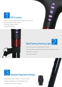 Bastón de Aluminio para Ciegos con Taser Integrado, <span class=keywords><strong>Silla</strong></span> <span class=keywords><strong>Plegable</strong></span>, Bastones de Moda para Hombres, Ruedas de Apoyo, Frenos, Ayuda para Personas Mayores - Product Image 4