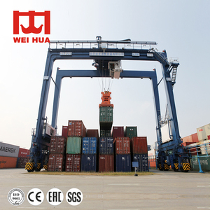 Grue <span class=keywords><strong>portique</strong></span> à pneus en caoutchouc RTG de 65 tonnes et 45 tonnes pour opérations portuaires, certifiée CE, hauteur de levage de 25 m, WEIHUA - Product Image 5