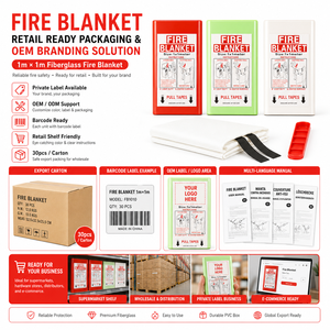 Couverture anti-feu pour <span class=keywords><strong>restaurant</strong></span>, PVC, boîte rigide, fibre de verre, 1*1m, EN1869, sécurité incendie en cuisine, fourniture OEM - Product Image 6