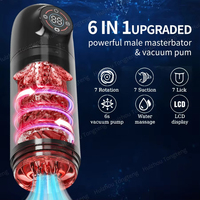 Automatischer Masturbator für Männer, Taschenmuschi-Stimulator mit 3 Pumpen, 7 Stoß-, Rotations- und Vibrationsmodi, Masturbationsspielzeug für Männer