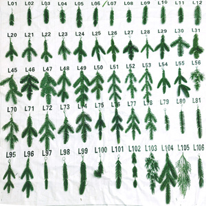 Decoración de purpurina con hojas de Navidad, guirnalda de 13 capas de <span class=keywords><strong>ciprés</strong></span> en 4 colores, rama de PE - Product Image 6