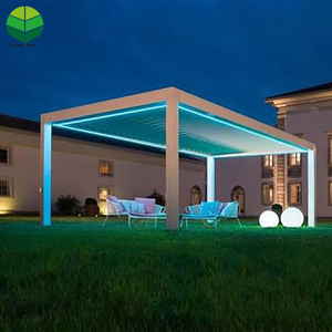 Venta al por mayor Plat techo japonés sombra del techo de <span class=keywords><strong>aluminio</strong></span> al aire libre de costo de persianas <span class=keywords><strong>Pergola</strong></span> - Product Image 1