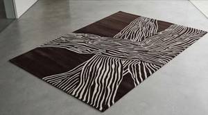 Hand Tufted Zebra Print Area <b>Rug</b> – Black & <b>White</b> Abstract Animal Pattern Modern Designer Carpet - Product Image 4