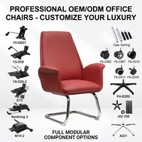 Fauteuil de conférence moderne de luxe à dossier haut en cuir, ergonomique, avec base cantilever chromée, pour bureau de direction et salle d'attente
