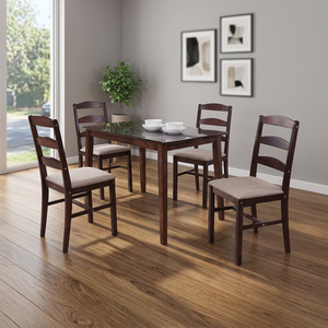 Table et chaises de salle à manger solides JCT Nerva 1+4 SÉRIE DINING, design moderne en bois de caoutchouc massif, haute durabilité, mobilier design Johor - Product Image 2