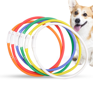 Batterie rechargeable alimentée par led clignotant lueur sombre portable soirée chat chien sans lacet collier confortable collier pour animaux de compagnie ceinture de cou - Product Image 6