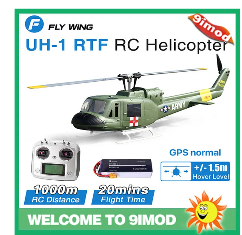 RC ERA C032 UH-1 Huey 6CH RCヘリコプター（スマート制御）
