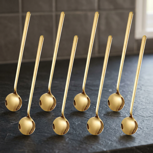 Premium Gold Plated Stainless Steel Mini <b>Spoon</b> Mirror Finish for Ice Cream Honey <b>Coffee</b> Tea Dessert Serving and Fine Dining - Product Image 3