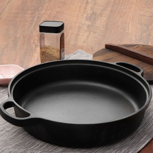 Sartén Wok <span class=keywords><strong>de</strong></span> <span class=keywords><strong>Hierro</strong></span> <span class=keywords><strong>Fundido</strong></span> Más Vendida, Olla Poco Profunda, Sartén Antiadherente sin Recubrimiento, Sartén para Freír, Cacerola - Product Image 3
