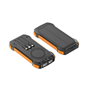 Batterie <span class=keywords><strong>solaire</strong></span> avec câbles intégrés, charge sans fil 15W, <span class=keywords><strong>chargeur</strong></span> <span class=keywords><strong>portable</strong></span> étanche pour le camping et les situations d'urgence - Product Image 1
