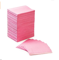 Bavoirs dentaires roses 125 pièces, bavoirs patients jetables 3 plis, 13 "X 18" bavoirs de tatouage étanches couvre les serviettes en papier pour ongles