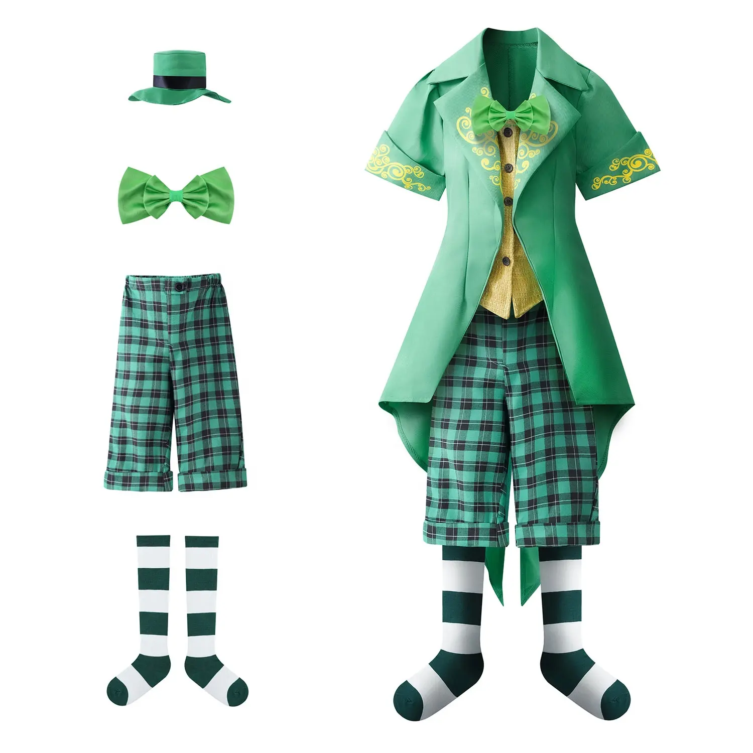 Lustiges Kleinkind-Girl-Bekleidung grün Party-Kostüm St. Patrick's Dayanzug St. Patrick's Day