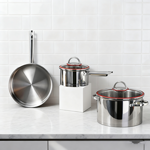 ชุดเครื่องครัวสแตนเลส304อเนกประสงค์5ชิ้นหม้อหม้อต้มนม - Product Image 2