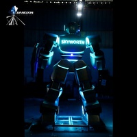 Sculptures décoratives impressionnantes sur le thème de l'anime du robot illuminé par LED futuriste