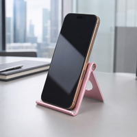 Support de téléphone portable pliable réglable en alliage d'aluminium, support de bureau portable universel, vente en gros, OEM, logo personnalisé, usine