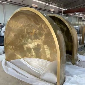 Chimenea JYF EX983 Multifuncional de Acero Inoxidable con Acabado Espejo, Estilo Art Deco, para Montaje en Suelo, Uso en Exteriores, Decoración de Lujo - Product Image 1