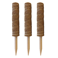 Poteaux de soutien pour plantes en coco coir, poteaux de jardin en PVC et bois avec fibres de coco pour la croissance des plantes