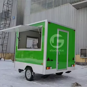 Mobiler Street-Food-Wagenwagen im Vierkant-Typ Hotdog-Grill-Auflieger