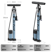 Pompe à pied professionnelle BAIMEI, vente directe d'usine, avec baromètre, en acier, design durable, pression 130-160 PSI