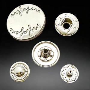 Bouton-pression métallique personnalisé avec logo en relief, prix d'usine, pour vêtements - Product Image 5
