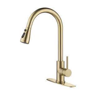 écoulement facile robinet cuisine Suppliers-Wholesale High Quality Easy To Install Contemporary Metal Kitchen Sink Faucets