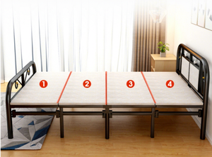 Foldable Metal <b>Bed</b> <b>Frame</b> Full Size Industrial Design Bedroom Use - Product Image 5