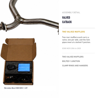 Échappement Catback à Valve à Montage Direct pour Mercedes-Benz E300 W213 2.0T Moteur à Quatre Cylindres en Ligne 2016 à 2023, Double Silencieux avec Télécommande
