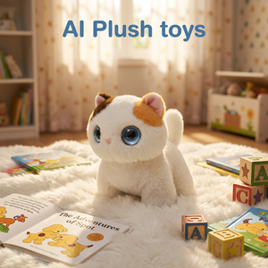 Juguete de Peluche Interactivo con IA, Robot Gato, Compañero Emocional Inteligente, Activación por Tacto, Chat Multilingüe, Control por Aplicación Tuya, Certificado CE - Product Image 1