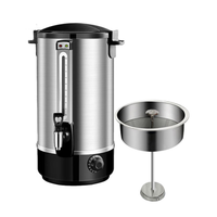Bouilloire électrique commerciale Liyunda en acier inoxydable monocouche 8L pour usage hôtelier et restaurant avec distribution de lait