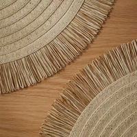 Napperons ronds tressés napperons résistants à la chaleur napperons Boho pour fête Banquet mariage Table à manger décor