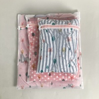 Sac à linge en maille imprimé personnalisé commercial avec fermeture à glissière pour machines à linge ensemble de sacs en filet à linge