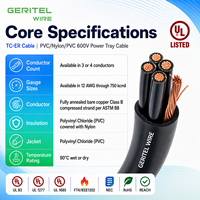 Cable Eléctrico TC-ER para Instalación Expuesta, Cable de Control de Energía con Cubierta de PVC UL1277 y Cobre