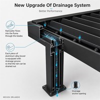 Pergola autoportante de luxe en aluminium MEIXIN pour aménagement paysager de jardin, espace lounge et repas extérieur, villa et complexe hôtelier