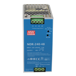 แหล่งจ่ายไฟ NDR-240-48 ของแท้ใหม่ - 240W 48V 5A - แหล่งจ่ายไฟแบบบางและประหยัดพลังงาน - Product Image 2