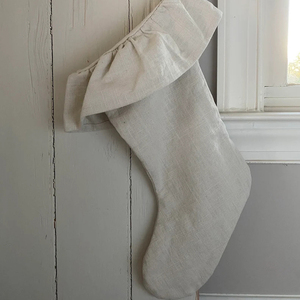 Bán Buôn Shabby Chic Giáng Sinh Trang Trí Sọc Xù Lanh Giáng Sinh <span class=keywords><strong>Stocking</strong></span> - Product Image 2