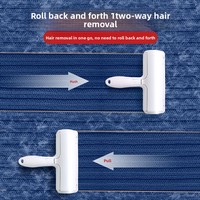 Brosse à poils carrée en ABS de type rouleau avec adhésif lavable et détachable pour enlever les poils de chien et de chat et gratter les vêtements