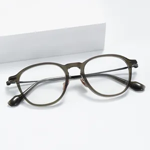 Figroad nouvelles lunettes optiques à la mode Lunettes montures de lunettes en métal lunettes de mode lunettes rondes homme lunettes