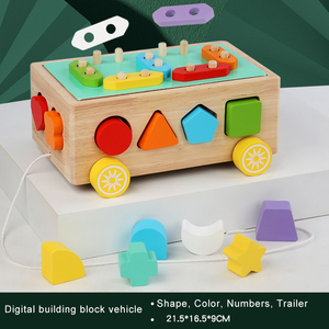 Thông Minh Hình Dạng Đầy Màu Sắc Nhận Thức Hộp Xe Giáo Dục Trò Chơi Câu Đố Đồ Chơi Chất Lượng Cao Montessori Bằng Gỗ Cho Trẻ Em Học Tập - Product Image 4