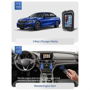 Hot Sale EASYGUARD EC207-M9 2 Way <b>Car</b> Alarm System with LCD Pager Display <b>Push</b> Start Button Remote Starter & Shock Warning - Product Image 6