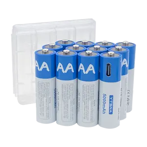 AA 5000mAh USB có thể sạc lại 1.5V AA Li-ion pin cho điều khiển từ xa chuột quạt nhỏ pin đồ chơi điện