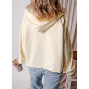 20% ra Thân Yêu-người yêu biểu tượng tùy chỉnh phụ nữ lông cừu lót một nửa Dây Kéo Túi <span class=keywords><strong>Kangaroo</strong></span> lỏng quá khổ cổ điển đồng bằng trống Hoodies - Product Image 3